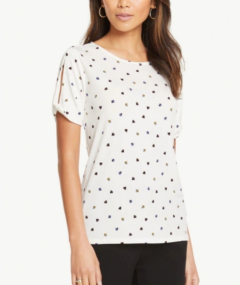 Ann Taylor Factory Tops - Ann Taylor Split Sleeve Top